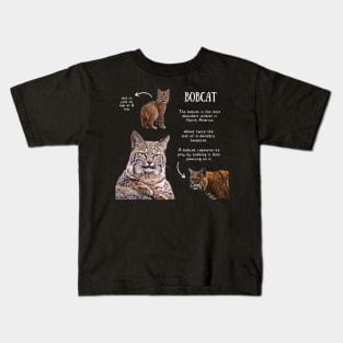 Animal Facts - Bobcat Kids T-Shirt